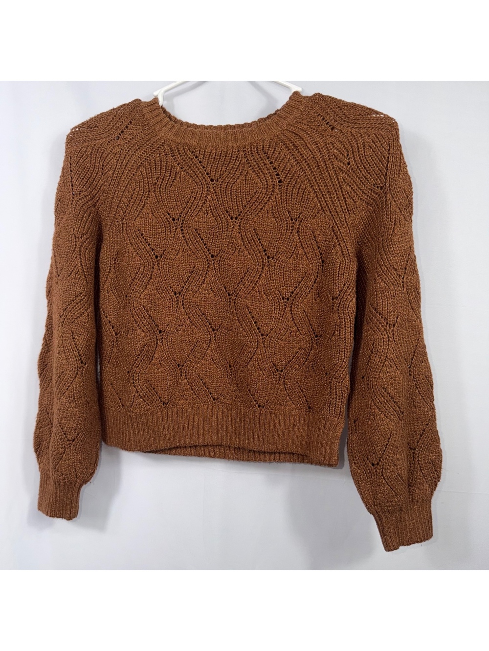 Old Navy Girls Medium 8 Brown Pointelle Sweater